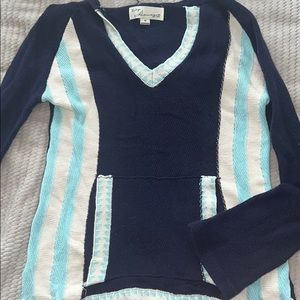 Hooded Navy Sweater